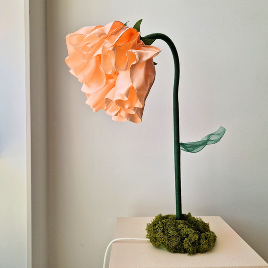 Skrivebordslampe i silke