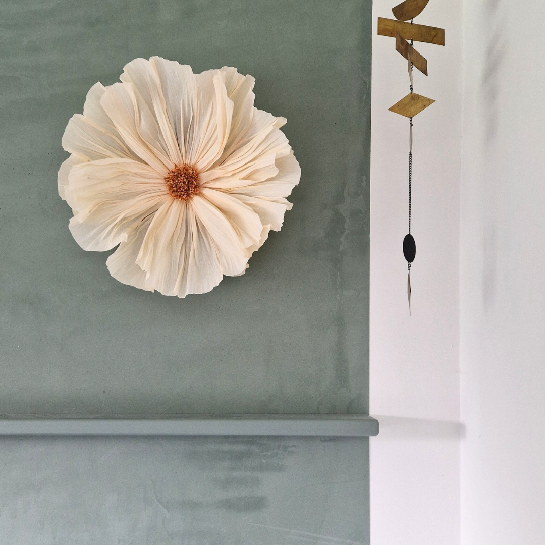 Vægblomst creme - mellem